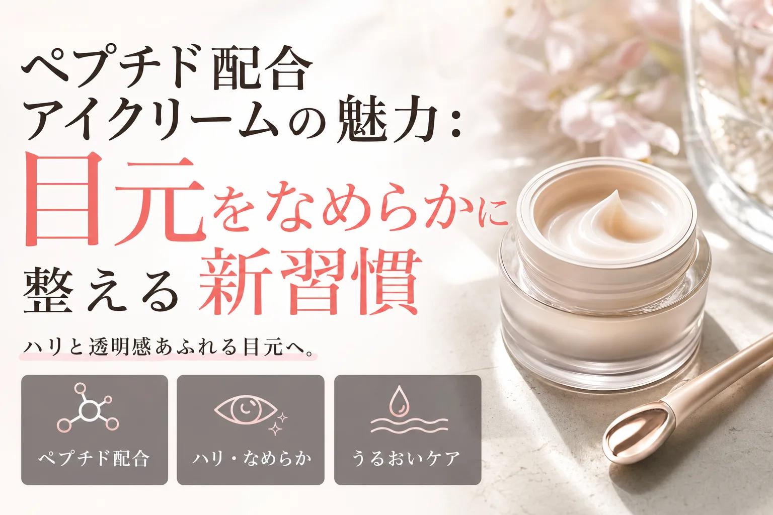 ペプチド配合アイクリームの魅力：目元をなめらかに整える新習慣