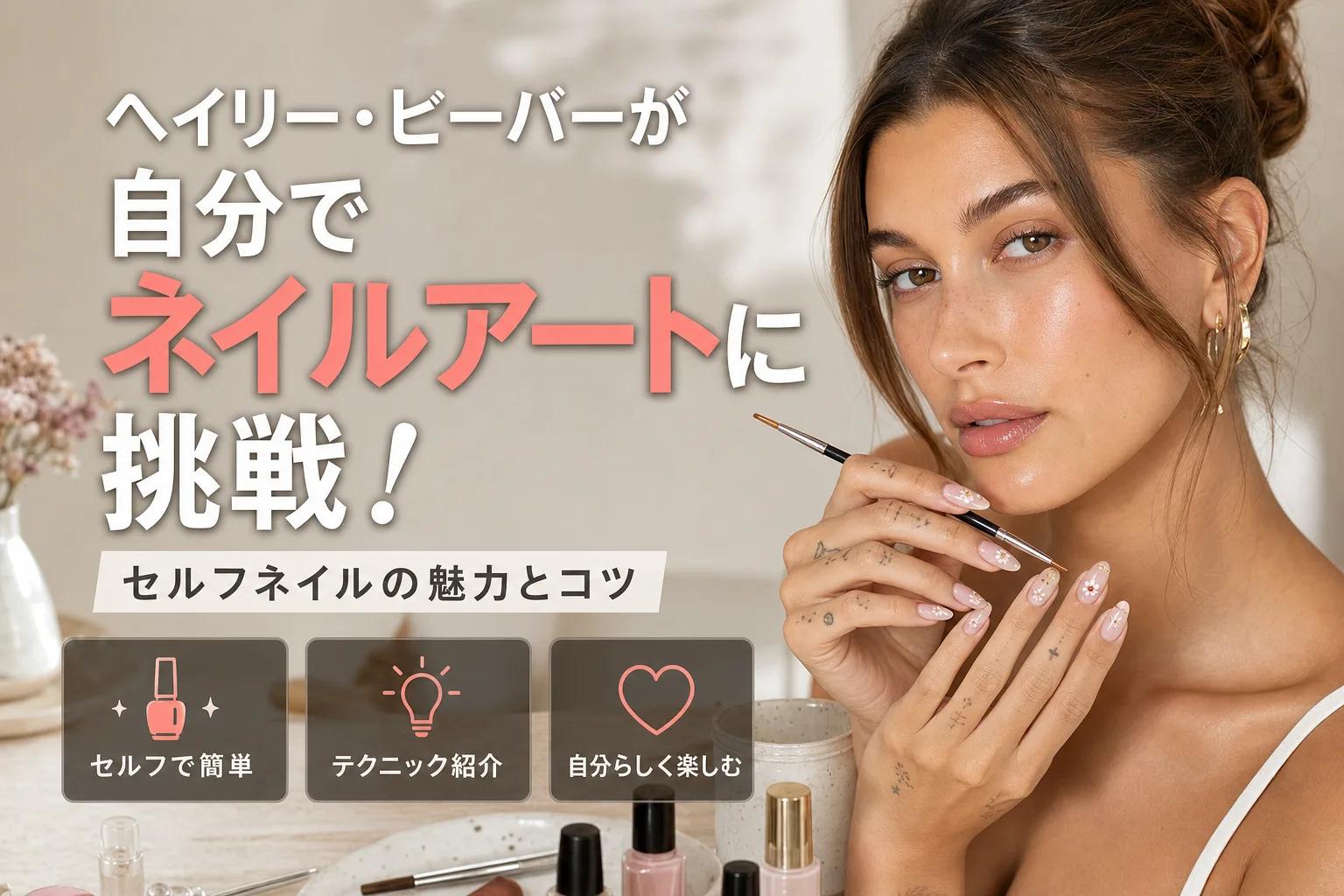 ヘイリー・ビーバーが自分でネイルアートに挑戦！セルフネイルの魅力とコツ