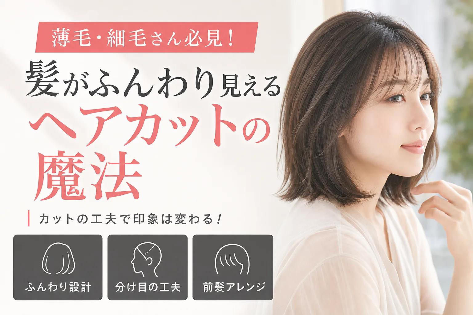 薄毛・細毛さん必見！髪がふんわり見えるヘアカットの魔法