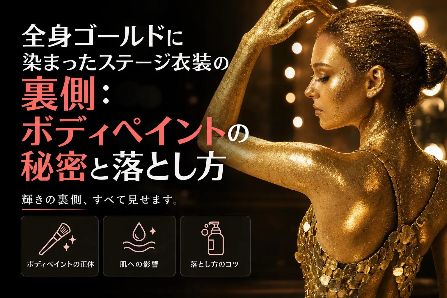 全身ゴールドに染まったステージ衣装の裏側：ボディペイントの秘密と落とし方