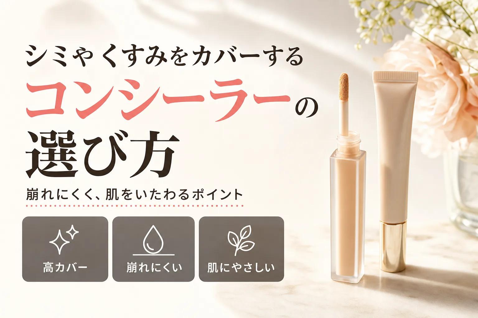 シミやくすみをカバーするコンシーラーの選び方：崩れにくく、肌をいたわるポイント