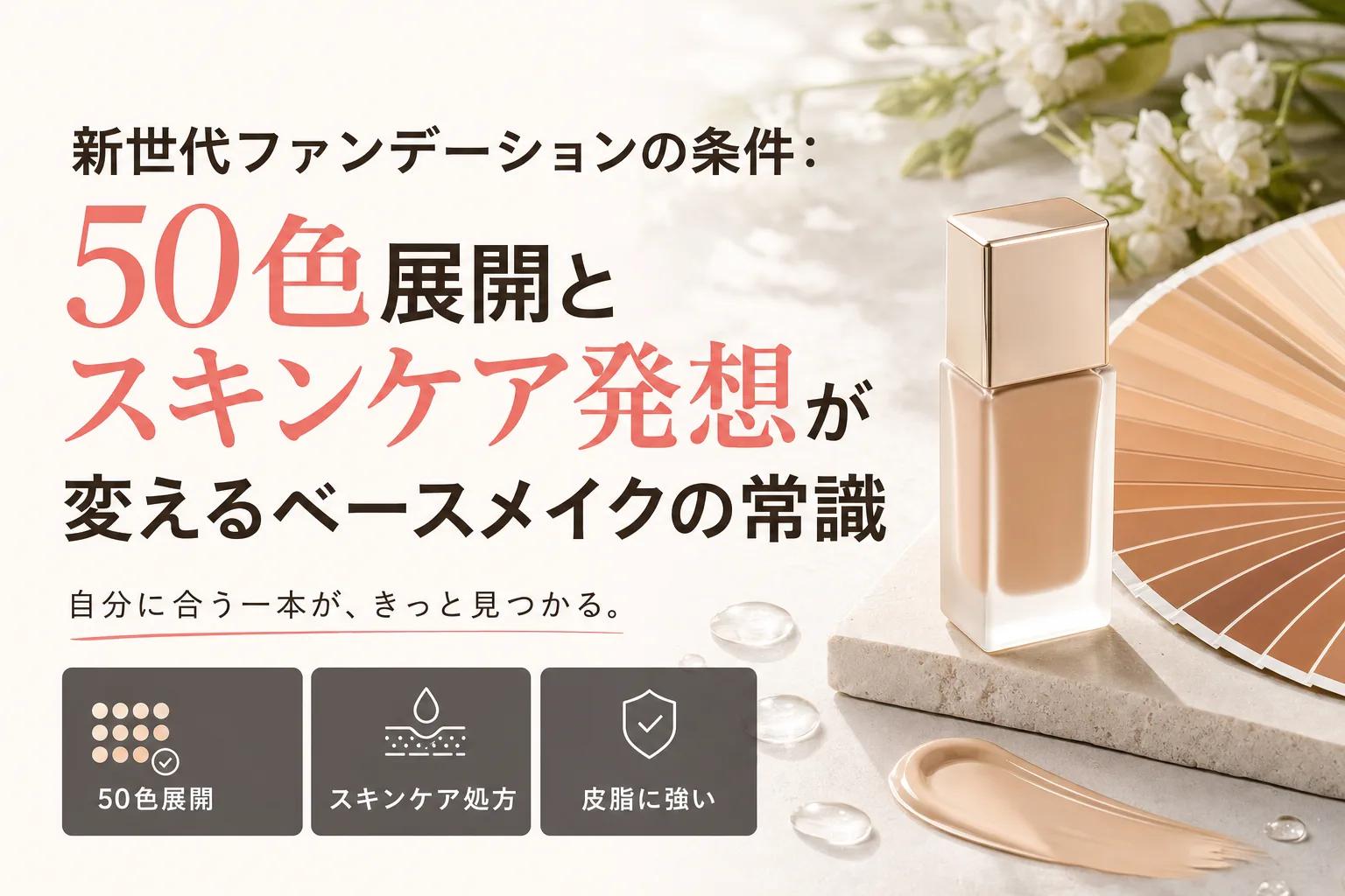 新世代ファンデーションの条件：50色展開とスキンケア発想が変えるベースメイクの常識