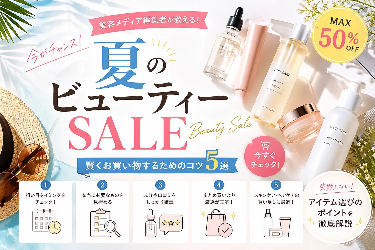夏のビューティーセールで賢くお買い物：編集部が注目するアイテム選びのコツ