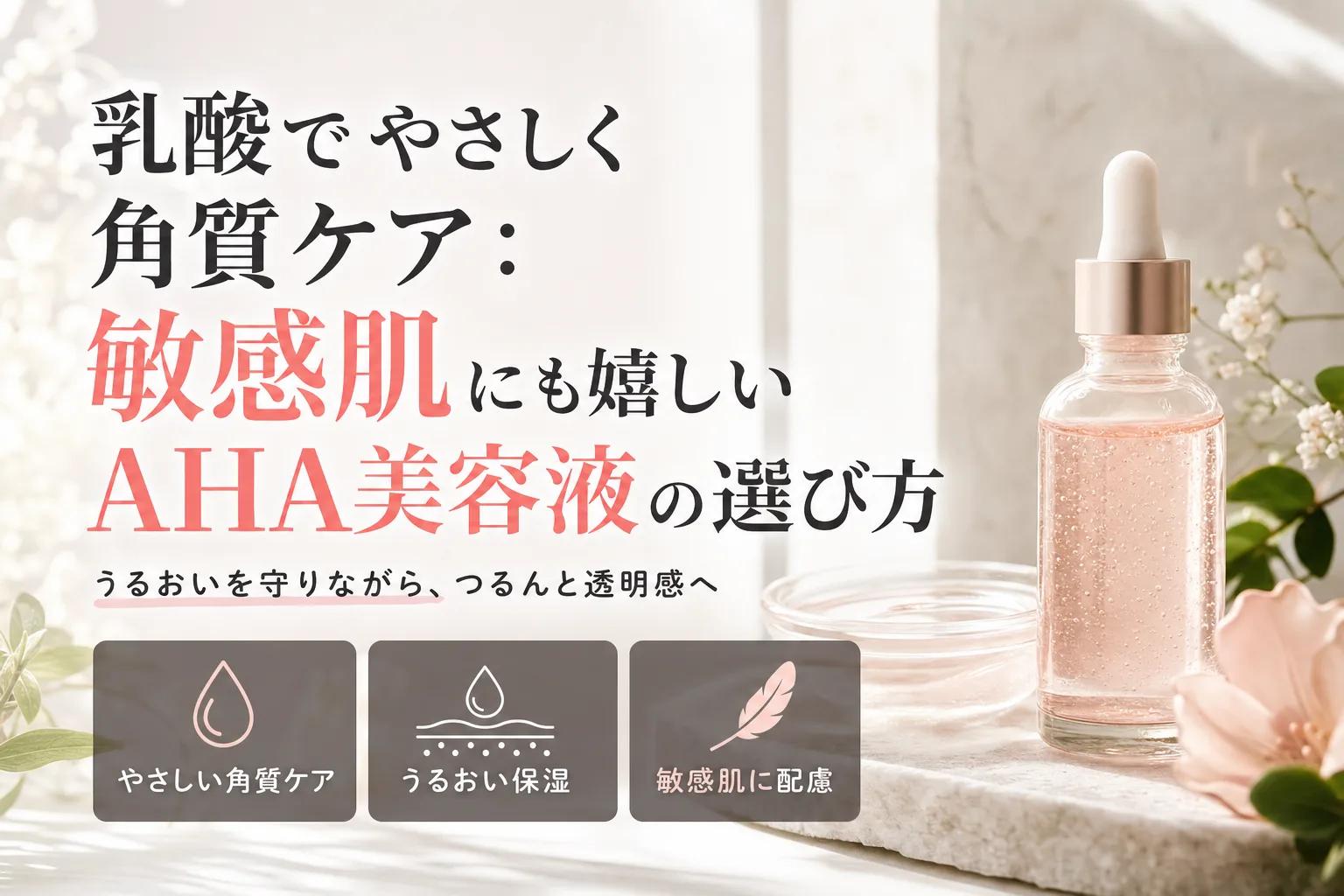 乳酸でやさしく角質ケア：敏感肌にも嬉しいAHA美容液の選び方