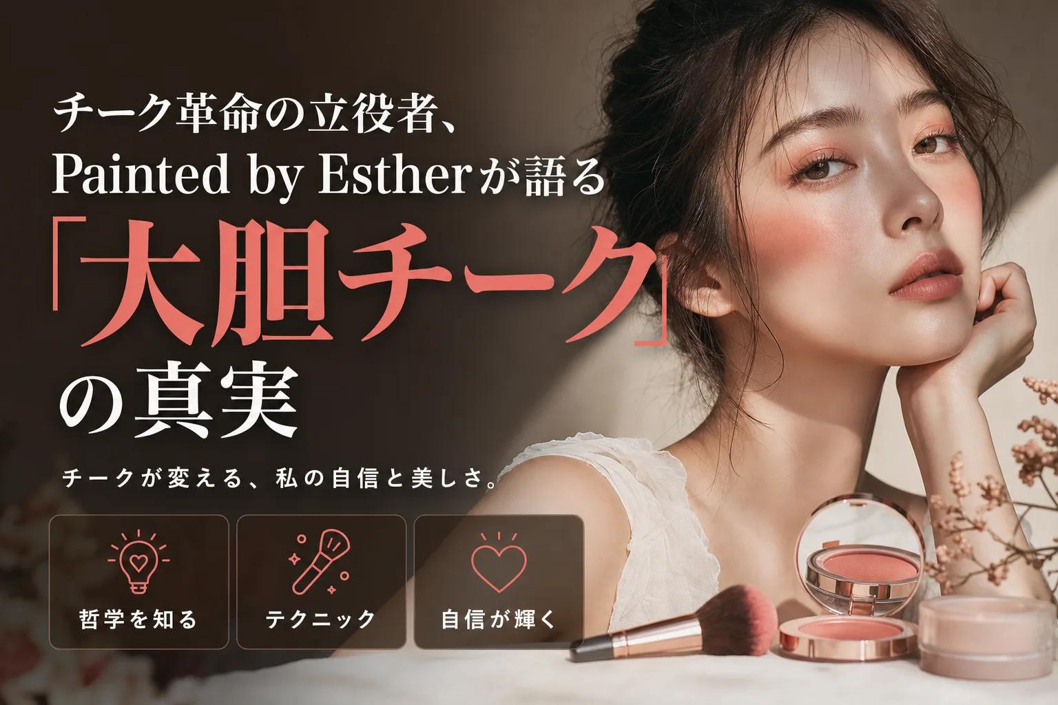 チーク革命の立役者、Painted by Estherが語る「大胆チーク」の真実
