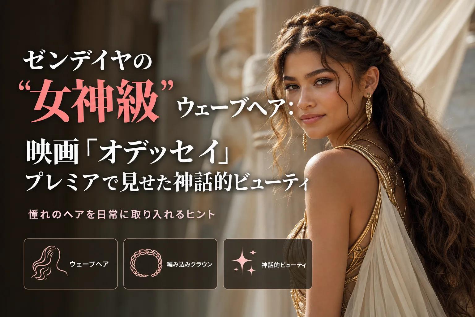 ゼンデイヤの“女神級”ウェーブヘア：映画『オデッセイ』プレミアで見せた神話的ビューティ