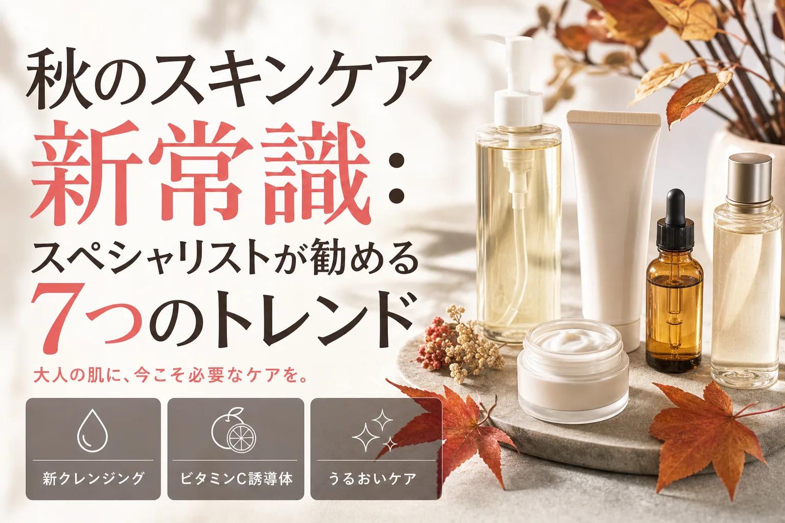 秋のスキンケア新常識：スペシャリストが勧める7つのトレンド