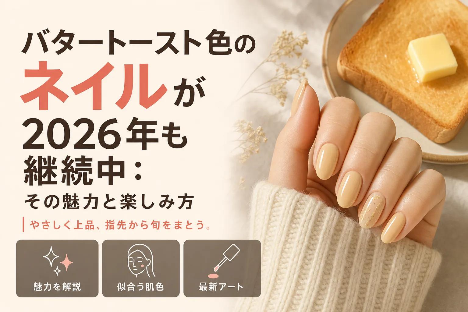 バタートースト色のネイルが2026年も継続中：その魅力と楽しみ方