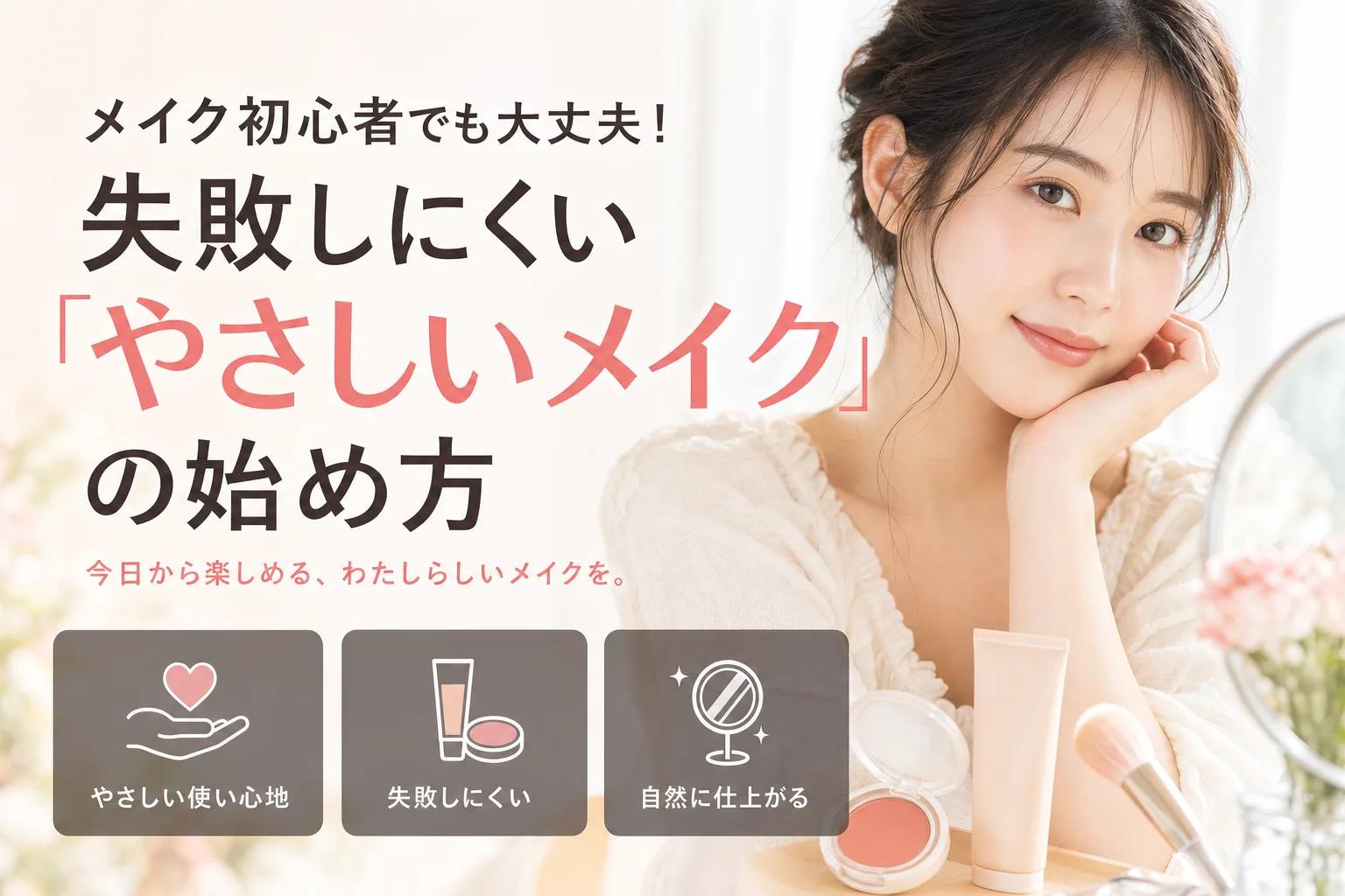 メイク初心者でも大丈夫！失敗しにくい「やさしいメイク」の始め方