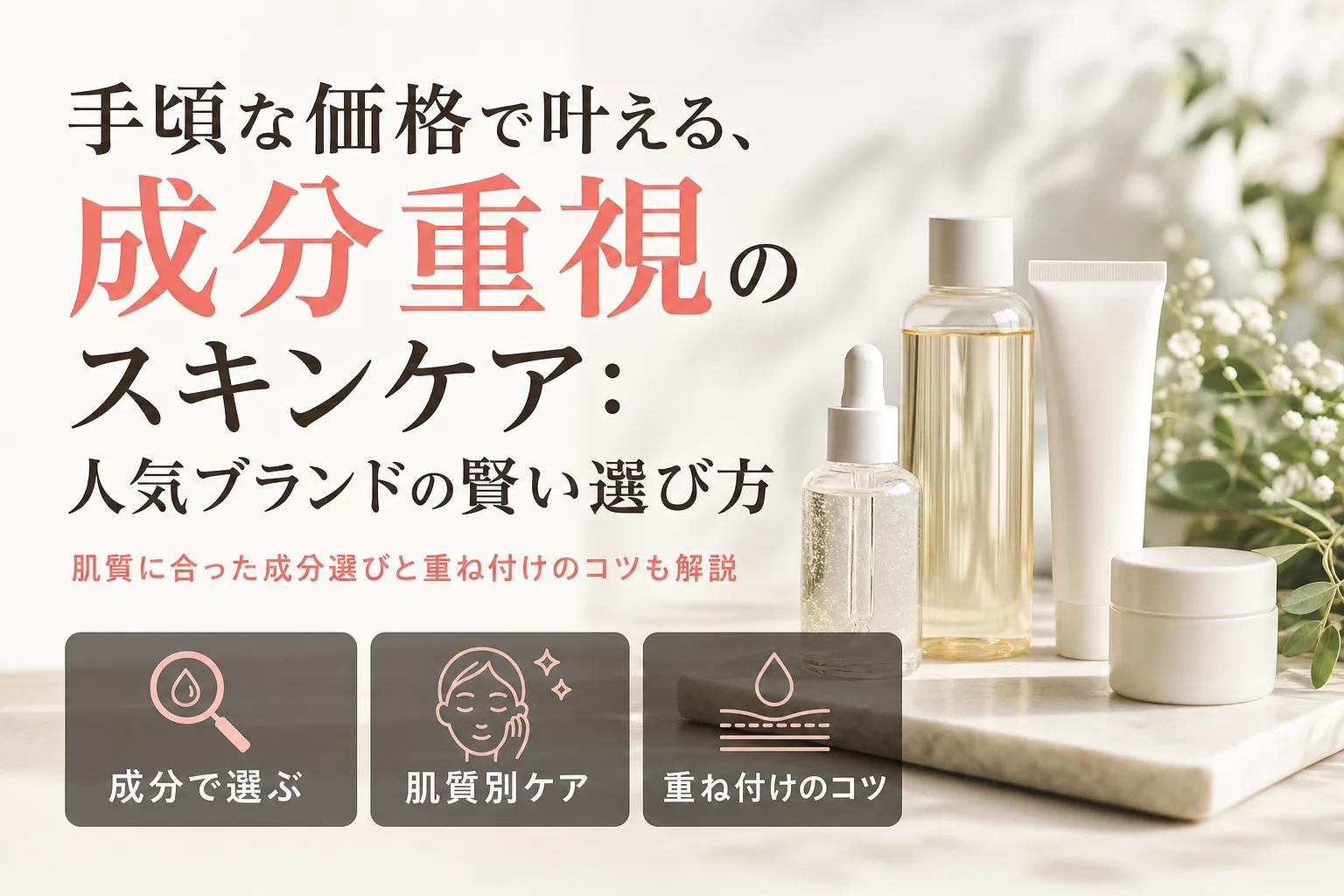 手頃な価格で叶える、成分重視のスキンケア：人気ブランドの賢い選び方