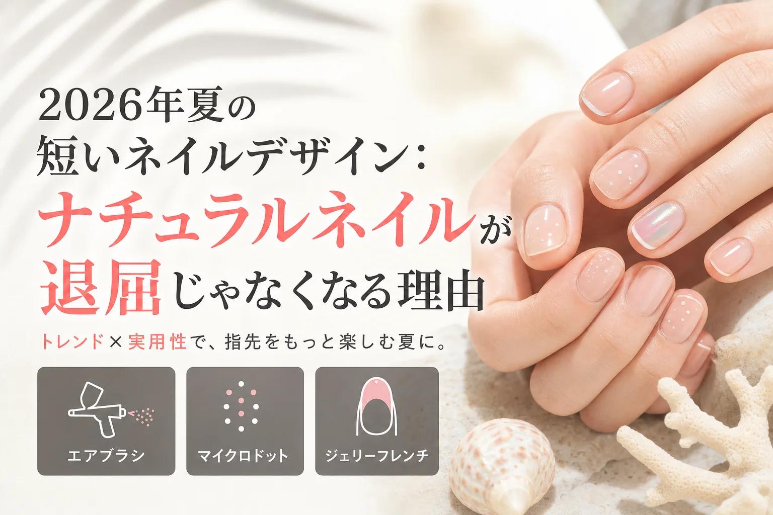 2026年夏の短いネイルデザイン：ナチュラルネイルが退屈じゃなくなる理由