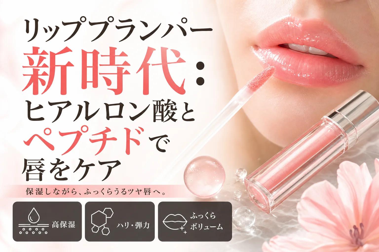 リッププランパー新時代：ヒアルロン酸とペプチドで唇をケア