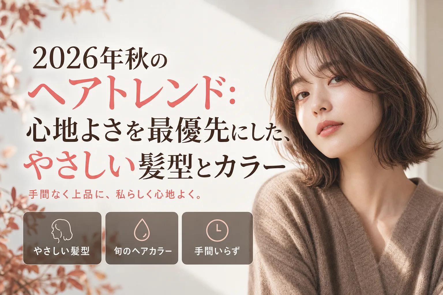 2026年秋のヘアトレンド：心地よさを最優先にした、やさしい髪型とカラー