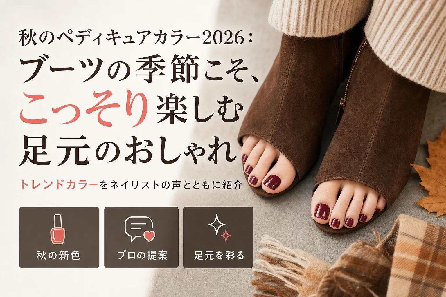 秋のペディキュアカラー2026：ブーツの季節こそ、こっそり楽しむ足元のおしゃれ