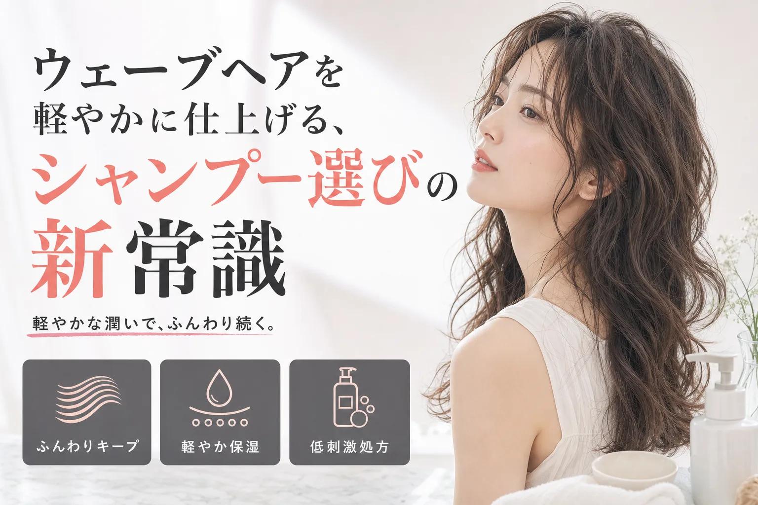 ウェーブヘアを軽やかに仕上げる、シャンプー選びの新常識