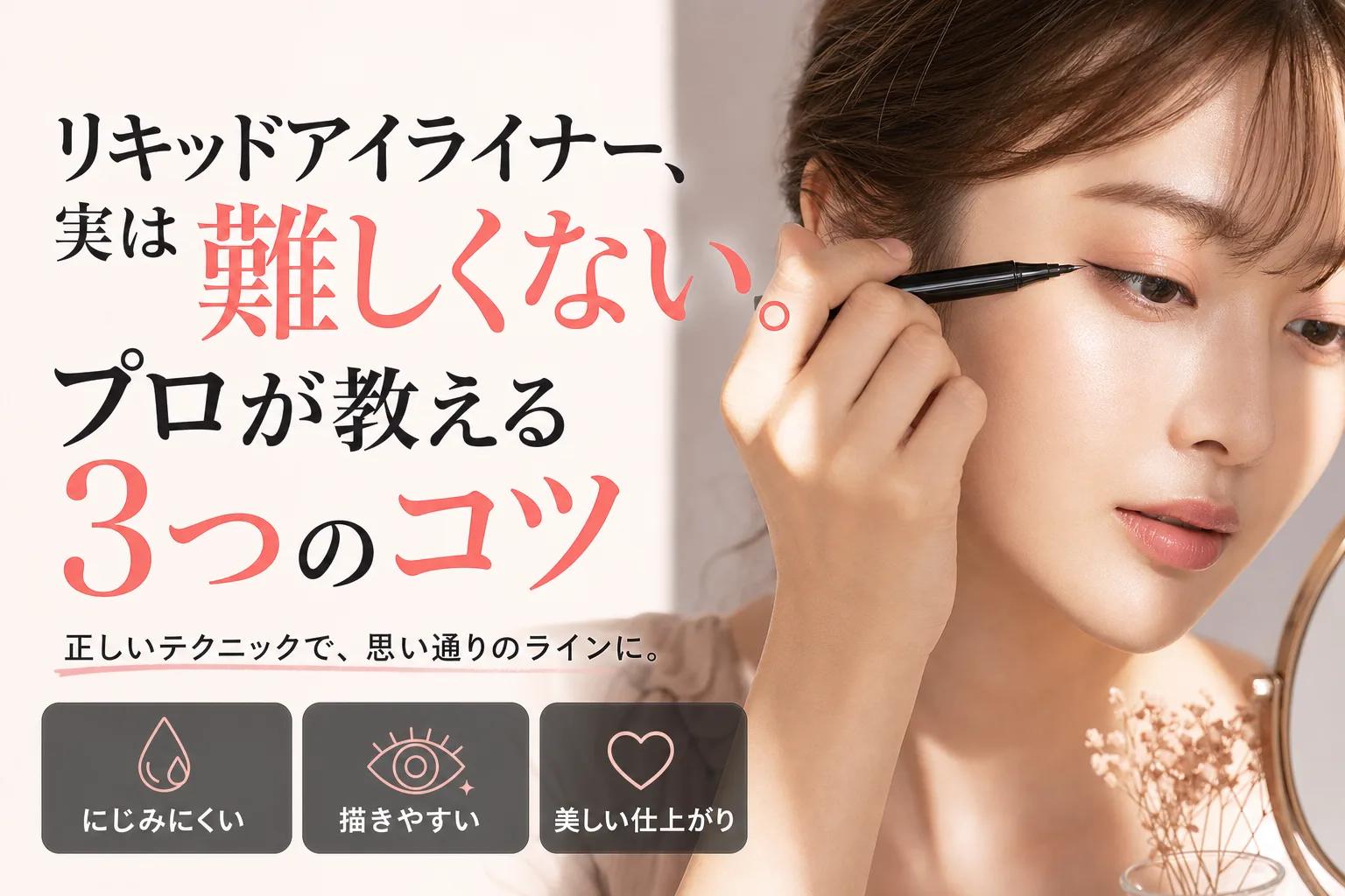 リキッドアイライナー、実は難しくない。プロが教える3つのコツ